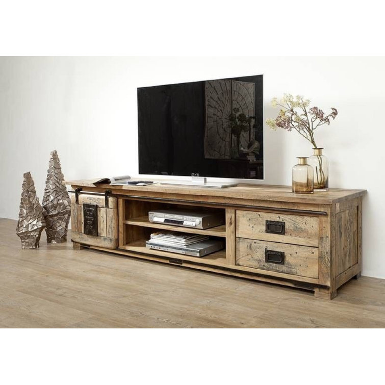 Massivmoebel24 Railway Solid Wood TV Stand for TVs up to 88 & Reviews